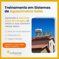 RELANÇAMENTO: Curso de Aquecimento Solar Residencial e Industrial