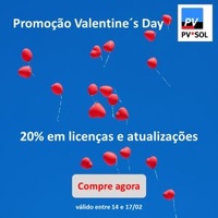 <strong>Leia mais sobre</strong><br />Ganhe 20% de desconto no software PV*SOL ❤ Valentine´s Day Ganhe 20% de desconto no software PV*SOL ❤ Valentine´s Day