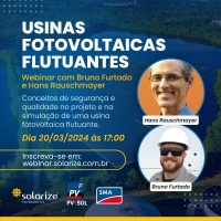 <strong>Leia mais sobre</strong><br />Gravação do webinar: Usinas Fotovoltaicas Flutuantes Gravação do webinar: Usinas Fotovoltaicas Flutuantes