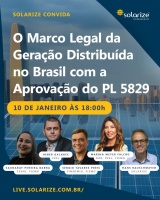Live: o Marco Legal da Geração Distribuída no Brasil com a aprovação do PL 5829
