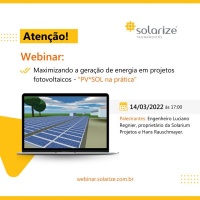 Gravação do webinar: Maximizando a geração de energia em projetos fotovoltaicos - "PV*SOL na prática"