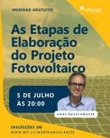 Webinar: as Etapas de Elaboração do Projeto Fotovoltaico, dia 5 de julho