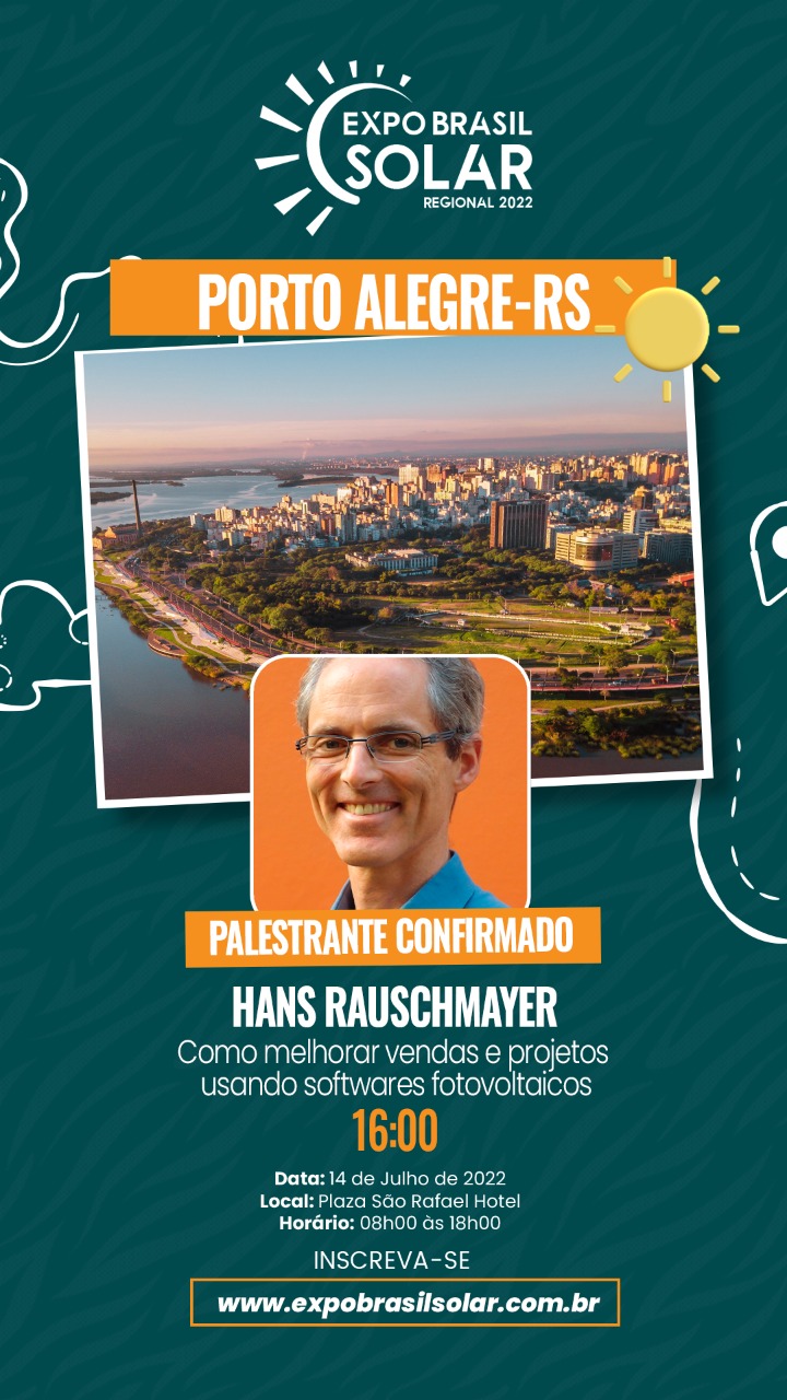 Solarize na Expo Brasil Solar Porto Alegre - presencial e gratuita
