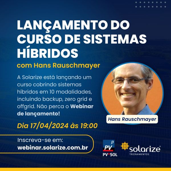 Gravação do webinar: Sistemas híbridos em dez modalidades - lançamento do curso