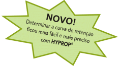 Determinar a curva de reteno ficou mais fcil com HYPROP